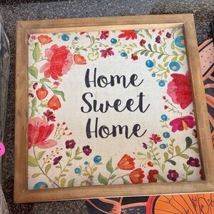 The Spring Shop Floral Home Sweet Home Wall Decor - Red, Pink, Green